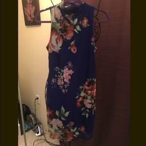 Blue floral dress NWOT